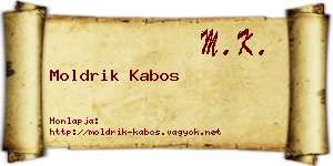 Moldrik Kabos névjegykártya